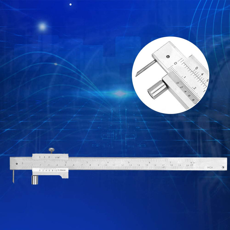 Vernier Caliper,Pied A Coulisse Grande Taille Stainless Steel Vernier Caliper High Measurement Accuracy Measuring Tool Portable Vernier Caliper 0-200Mm Caliper Ruler with Scriber,Pied A Coulisse Gran