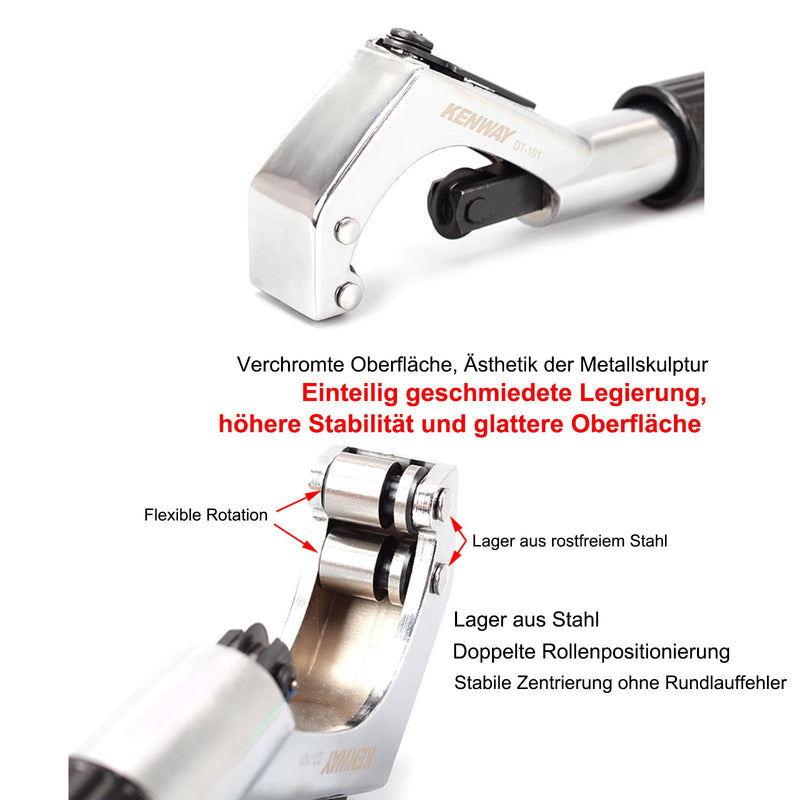Bicycle Front Fork Tubing Cutter, Handlebar/Seatpost/Fork Pipe Cutter, Mountain Bike Metal Tubes Cutter for (6mm-42mm) 1/4"~1-5/8" Aluminium/Titanium/Stainless Steel Tube, with 5 Cutting Wheels