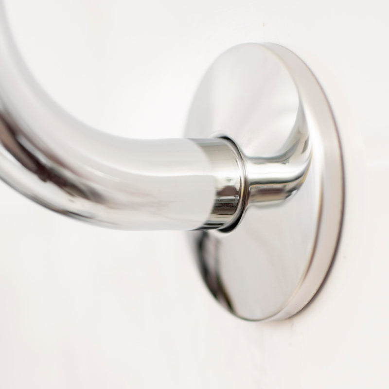 Shower Head Extension Arm with Flange,10.5 Inch High-Rise Curved S Shaped Design, Stainless Steel, Standard 1/2" Connection, Chrome Finish