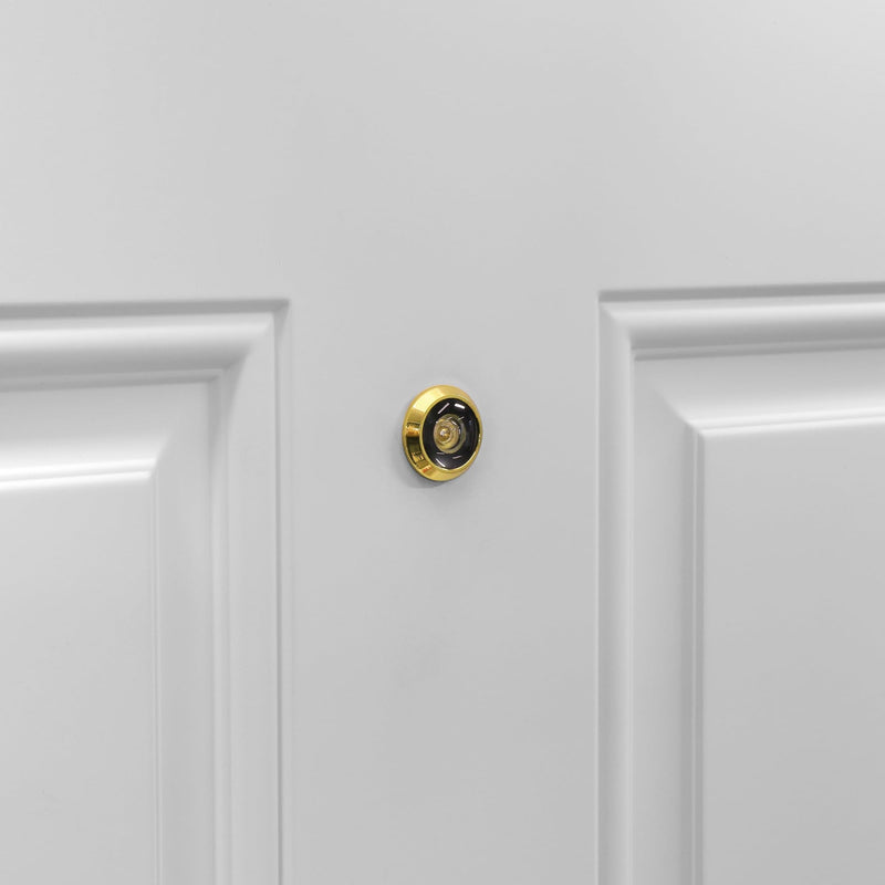 Prime-Line U 10314 Door Viewer, 15/16 In. x 130 Degree, Diecast Housing, Glass Lens, Solid Brass End Caps, Satin Nickel Finish (Single Pack)