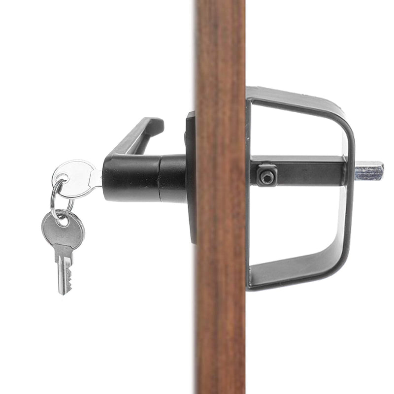 Shed Door Latch L-Handle Lock Kit with 2 Keys, 4-1/2" Stem Shed Lock Barn Door Lock Playhouse Lock & Chicken Coop Lock