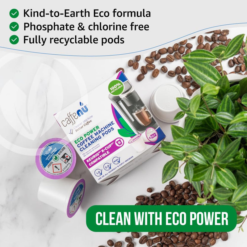 Caffenu Complete Coffee Machine Care Bundle - Descaling Solution & Cleaning Pods Set