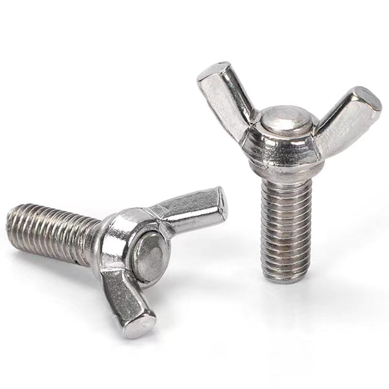 M5-0.8 x 25mm 304 Stainless Steel Wing Butterfly Screws Bolts,Wing Bolt,Machine Fastener,Thumb Hand Screws for Electronic Equipment,10 Pcs M5-0.8x25mm（10 Pcs）