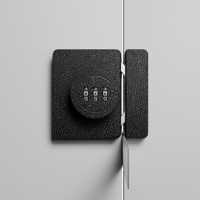 ETEKJOY Keyless Cabinet Lock 3-Digit Combination for Swinging/Sliding Door Drawer Cupboard Locker Closet Wooden Box Hook-Locking (Black, 180 Degree) Black
