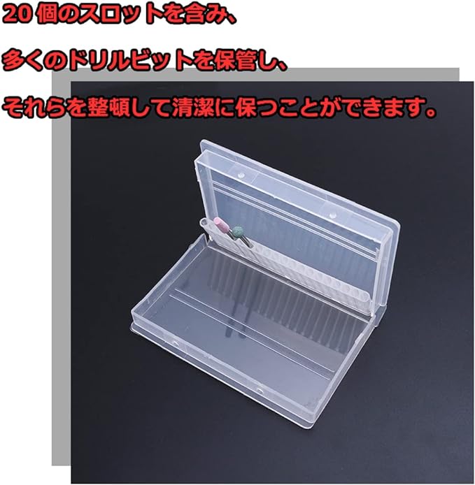 Jeffergarden Drill Storage Case, Nail Bit Case, Nail Drill Bit, Nail Stand, Nail Tool - NewNest Australia
