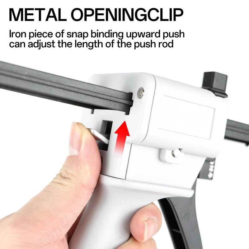Toothpaste tube gun, toothpaste tube glue gun extruder, silicone caulk gun, toothpaste gun dispenser for DIY projects, comes with replacement parts and 3 in 1 Silicone Caulking Tools