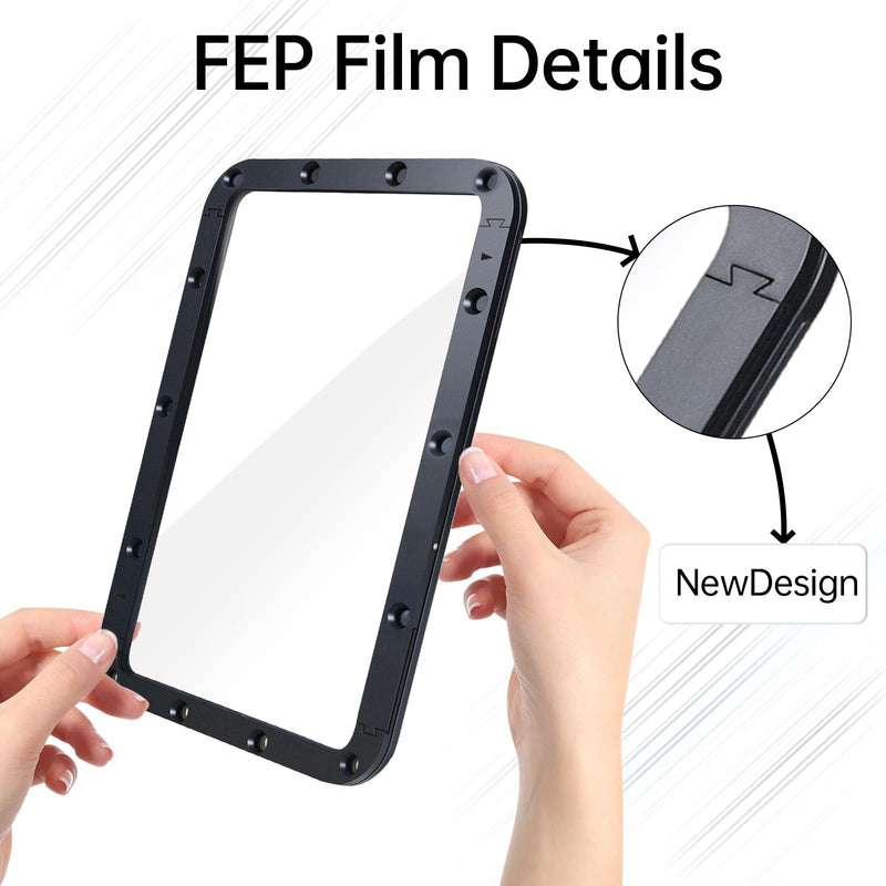 5PCS FEP Film Replacement for Mono 2K/4K/D2 3D Printer,High Transparency Release Liner with 95% UV Transmission,Non-Stick Peeling Performance,Tool-Free Design for Resin Vat For Mono 2K/4K/Photon D2-5PCS
