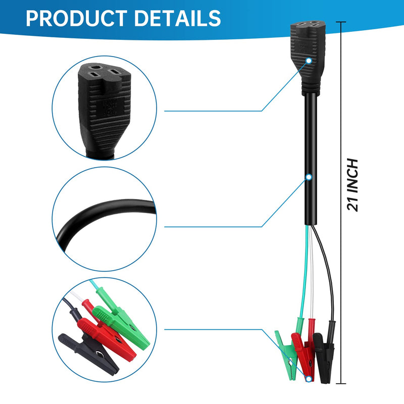 HVAC Adaptor Cord - 2PC HVAC Tools for Yellow Jacket 69522 - Compatible with Circuit Breaker Finder Kit Accessory RT250, ET300 ET310
