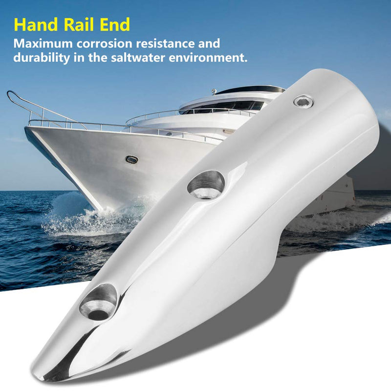 for bow hand railing for boats 7/8 Inch 5-1/2 Degree Boat Hand Rail End,316 Stainless Steel Boat Hand Rail Fitting Marine Boat Hand Rail End Top Mount Hardware Fitting
