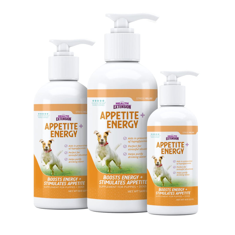Health Extension Stress Relief Supplement for Dogs, 8oz - Appetite & Energy Boost, Prevents Hypoglycemia, Enriched with Vitamin B - PawsPlanet Australia