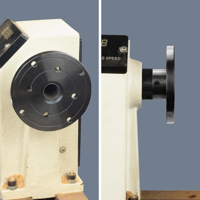 4'' Steel Wood Lathe Faceplate Chucks,Faceplate for Wood Lathe,Lathe Face Plate Fit for 1'' x 8TPI Spindle without Screwchuck 1''X8TPI