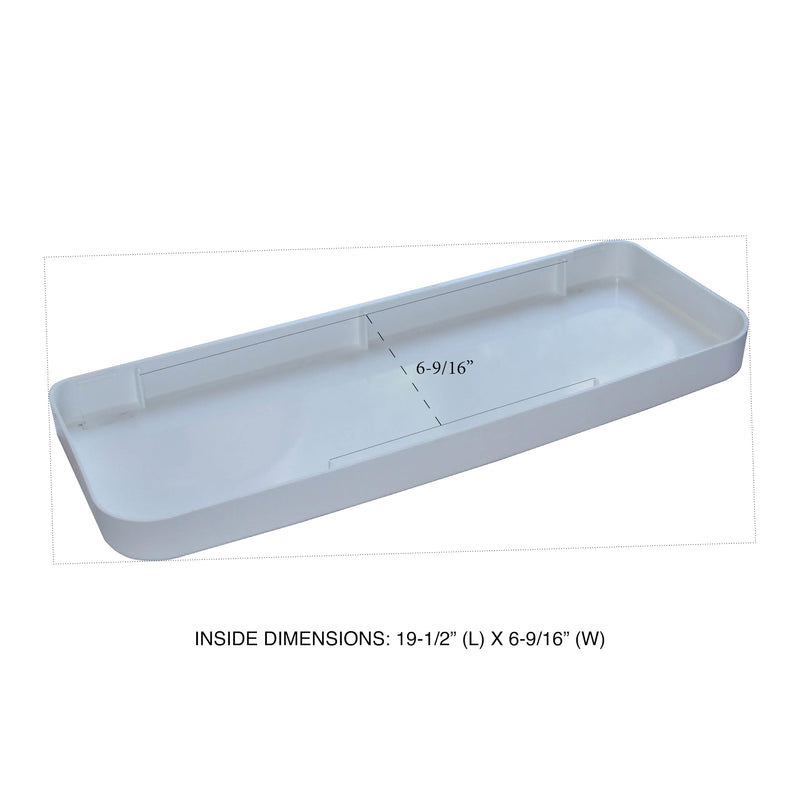 Replacement Toilet Tank Lid - Universal Fit - White Plastic - Inside Dimensions: 19-1/4" x 6-9/16" - Made in USA