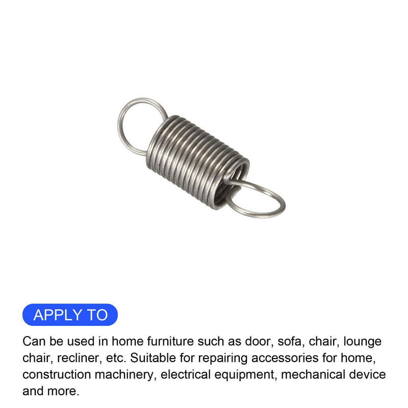 METALLIXITY Extension Spring (0.3x3x10mm/0.012"x0.12"x0.39") 10Pcs, Stainless Steel Tension Spring Wire - for Home Repair Construction Machinery 0.012"x0.12"x0.39"