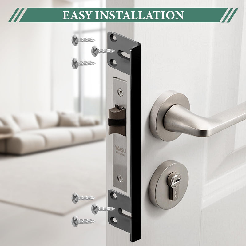 Door Latch Guard Plate, 11” Latch Guard Plate Cover – Cover The Latch Gap Between Door and Door Frame Protect Against Forced Entry, Outswing Door Security Protector, Heavy Duty (11”) 11”