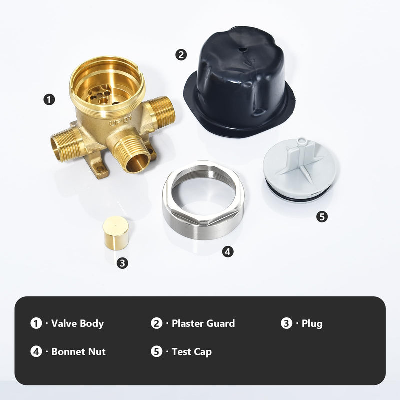 R11000 shower diverter valve rough in function setting integrated kit way port universal brass body wall mixing bathroom remodel renovation repair replacement