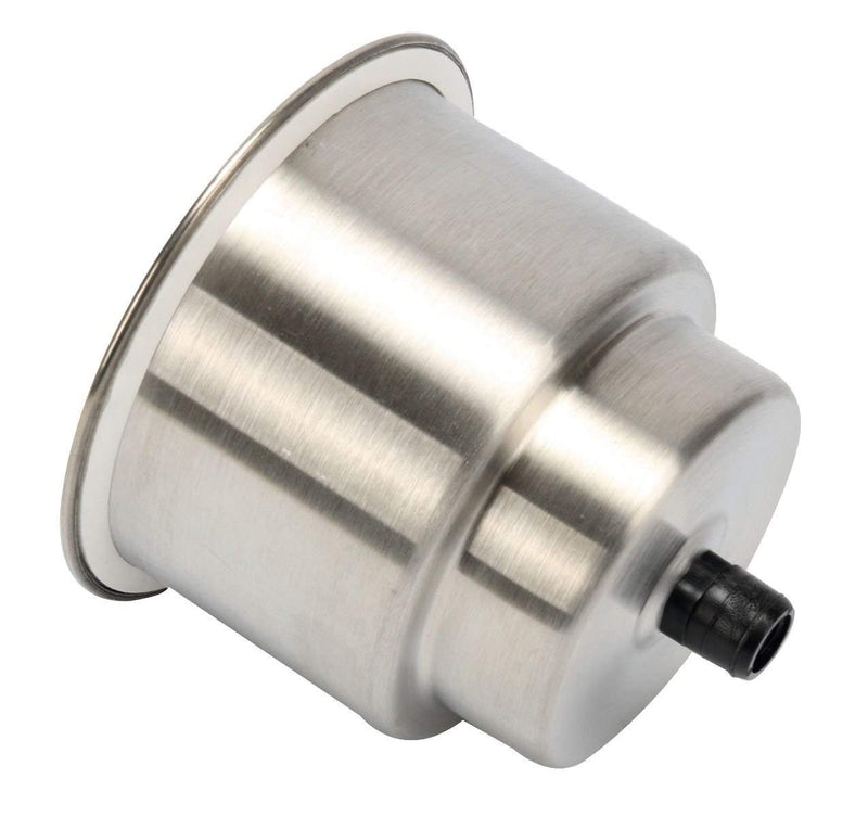 Amarine Made 4pcs Stainless Steel Cup Drink Holder with Drain for Marine Boat RV Camper 4