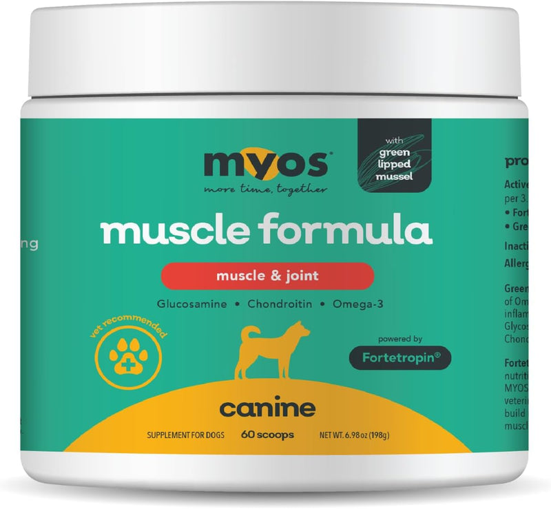 MYOS Muscle & Joint – All Natural Canine Joint Health Supplement Powered by Fortetropin with Green Lipped Mussel – Reduce Muscle Loss, Boost Joint Mobility & Improve Recovery and Reduce Inflammation - NewNest Australia