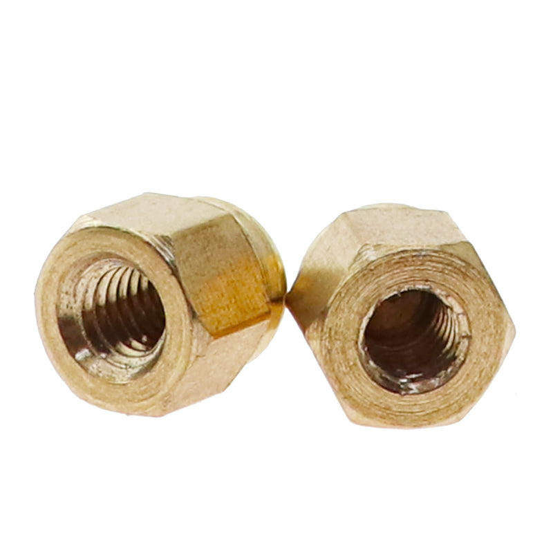 50PCS M4 Hexagon Cap Nuts Round Cap Nut Decorative Nut Brass One Piece Cover for Machinery Plumbing Electrical Furniture