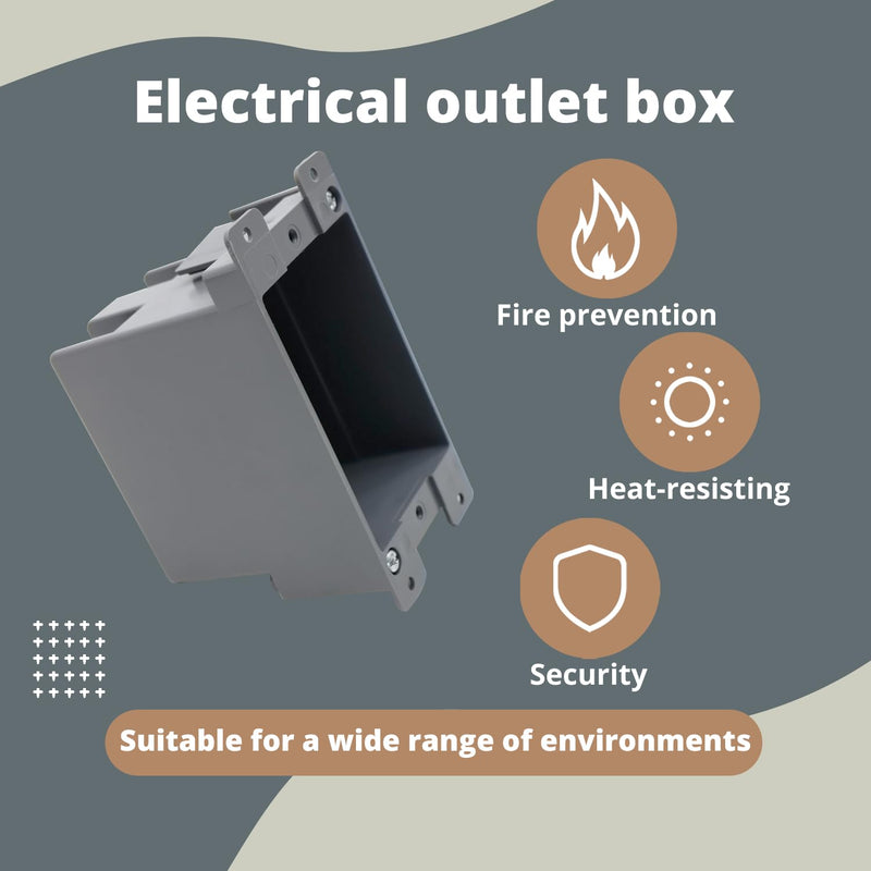1-Gang PVC Old Work Switch/Outlet Electrical Box,14 cu.in.Old Work Electrical Box 1 Gang Extra Deep,ETL,for Home Improvement,Plastic Junction Box for Switches(1 Pack) 1 Gang | 1 pack