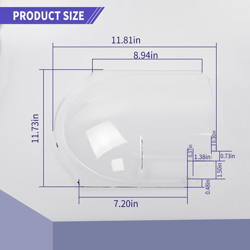Clear Plexiglass 4812-01 Screen Door Bubble Style Slider Complete Replacement Kit, Compatible with Dexter Right Hand Screen Door Bubble Style, Clear, Works with 4810-00 Stopper & 4814-00 Holder