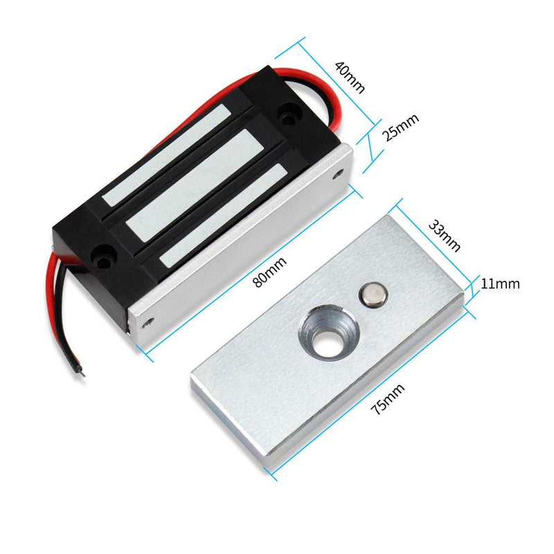 Electric 60KG Magnetic Lock DC12V Mini Electromagnetic Lock Cabinet Door Access Control System kit 130lbs Holding Force