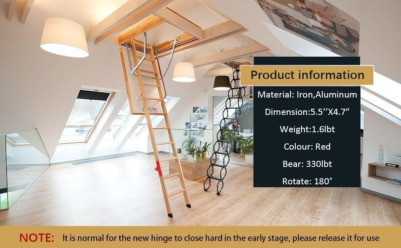 Attic Ladder Hinge Herringbone Ladder Tie Rod Attic Ladder Accessories (2Pcs) 2 - NewNest Australia
