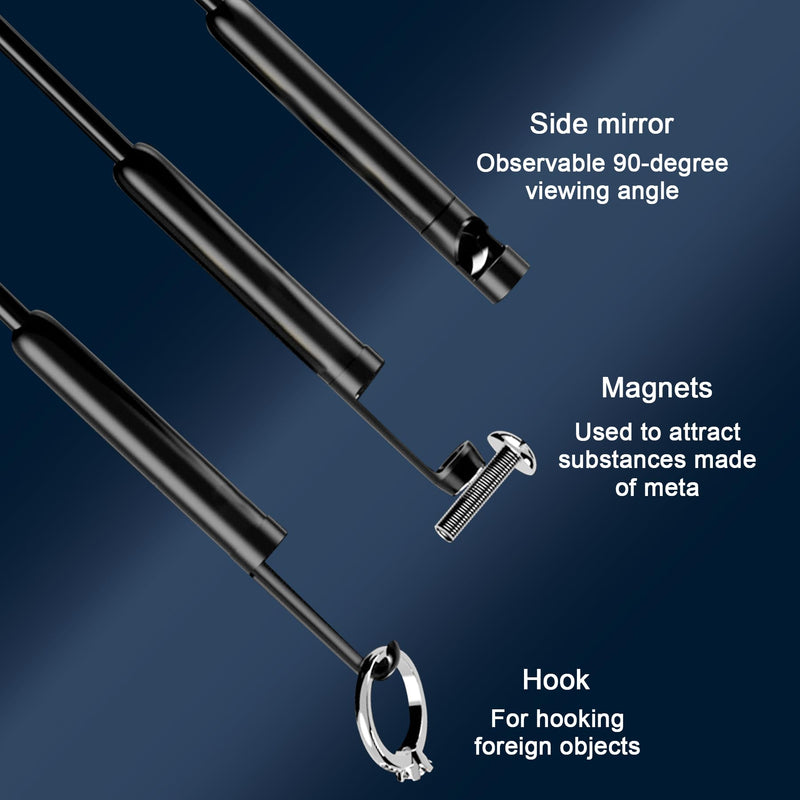 Endoscope Camera with Light, 1080P HD Inspection Borescope with 4.3''IPS, Video & Photo Inspection Cameras with 32G Card, IP67 Waterproof Camera for Sewer/Drain/Pipe, 16.4Ft Semi-Rigid Cable