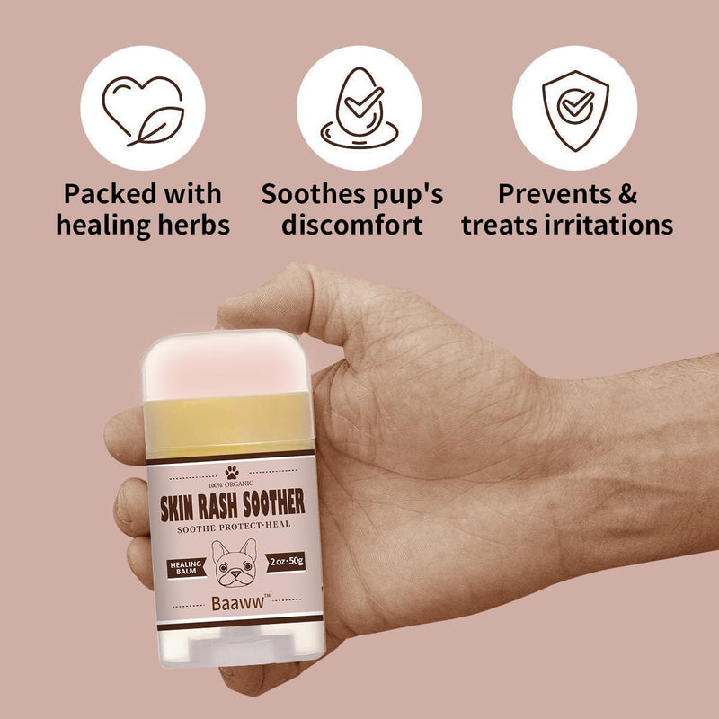 Dog Skin Rash Soother, Stick 2OZ, Allergy and Itch Relief for Dogs, Skin Moisturizer, Organic & All-Natural, Dog Moisturizer for Dry Skin, Dog Lotion, Ultimate Healing Balm, Dog Rash Cream 59 ML 2.0 - PawsPlanet Australia