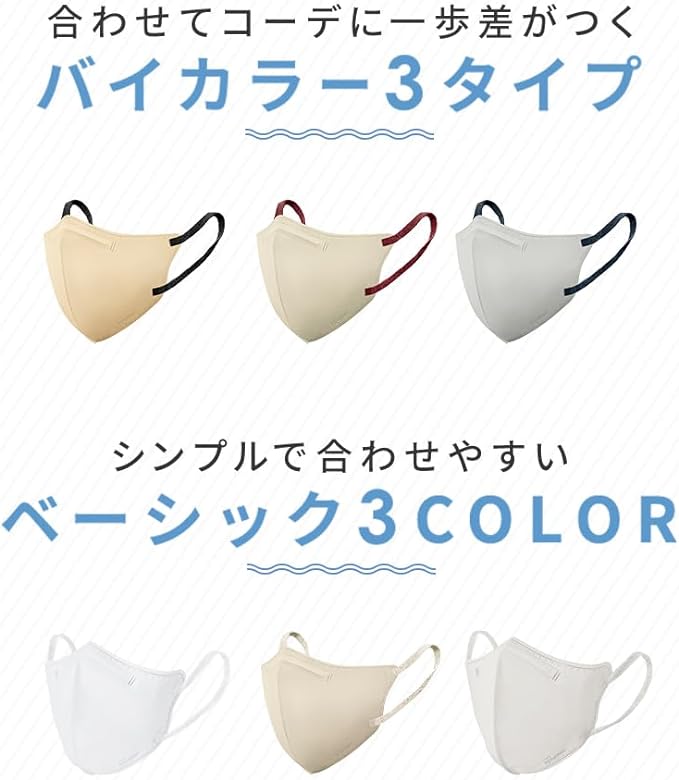 [Cold Prevention Mask, Non-woven Fabric DAILY FIT MASK Filter+ 20 Pieces, Pale Beige x Bordeaux [Normal Old: Small S] IRIS OHYAMA 3D Mask, Easy to Breathe, Lightweight, Small Face, Fluffy Ear Straps, 3D Mask, Daily Fit RN-H5SW - NewNest Australia