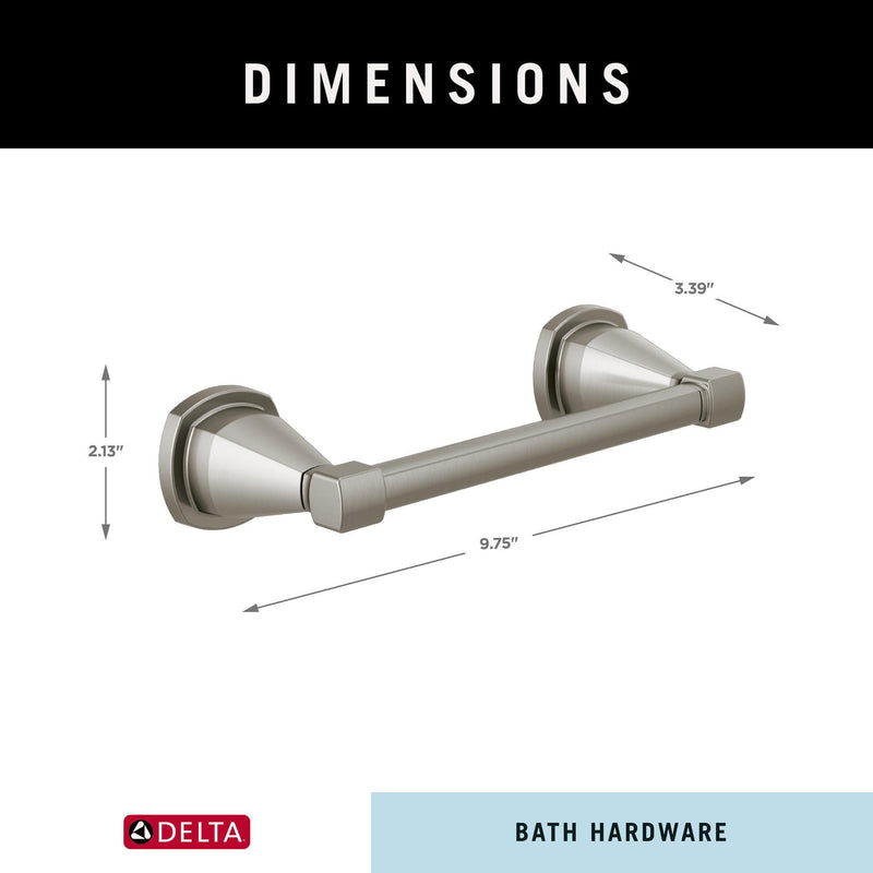 Delta Faucet 77655-SS Stryke Double Post Pivoting Toilet Paper Holder, Stainless