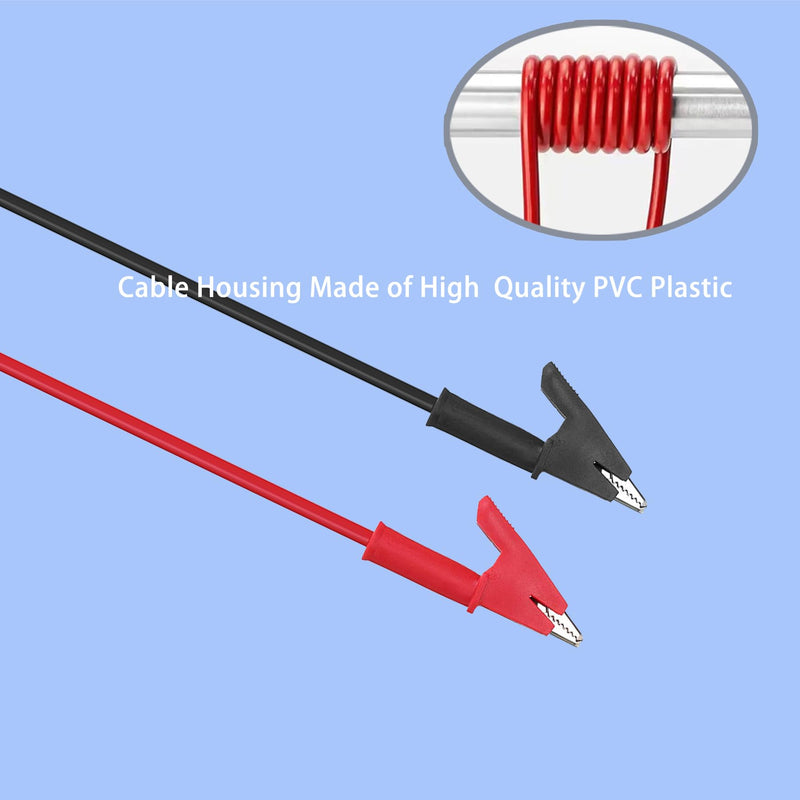 12 Gauge Jumper Wires with Alligator Clips Alligator Clip Leads with Wires | 5.9Ft 2PCS Short Alligator Clip to Short Alligator Clip Leads for Multimeters, Battery Testing Clip-Clip 12AWG 5.9Ft 2PCS