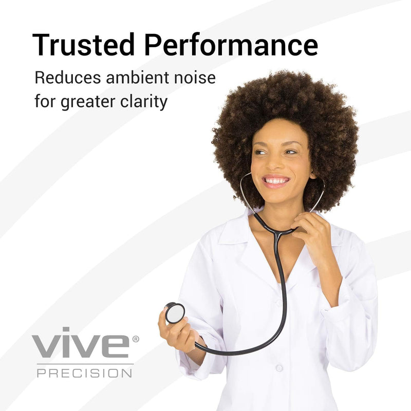 Dualhead Stethoscope - Dual Head Diaphragm Bell for Nurses, ER, Cardiology, Veterinary, Fetal Pediatrics Blood Pressure Kit - Double Barrel Chestpiece Device for Doctors, Students 1 Count (Pack of 1) Black