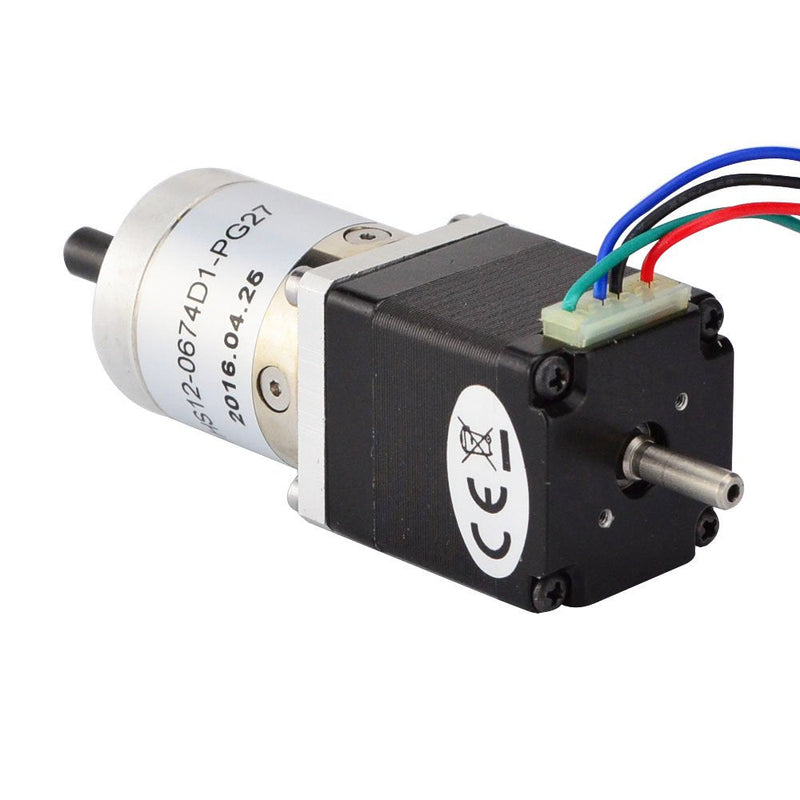 STEPPERONLINE 27:1 Planetary Gearbox Nema 11 Dual Shaft Geared Stepper Motor DIY Robot Camera