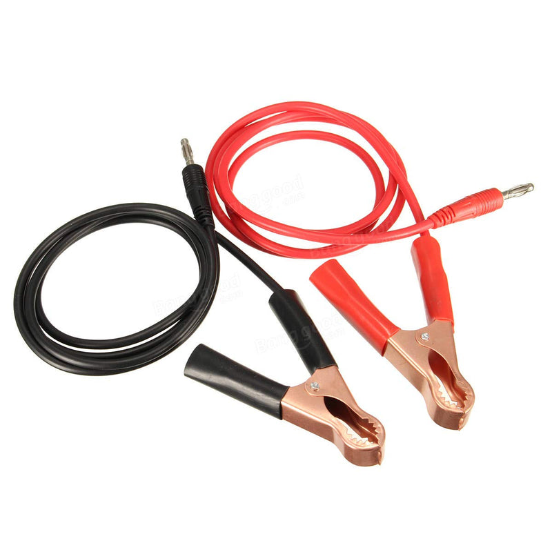 2Pcs 15A Banana Plug to 80mm Car Battery Clip Clamp Power Alligator Cable - Measurement & Analysis Instruments Digital Multimeters & Oscilloscopes - 2 x 15A Banana Alligator Clips Cable