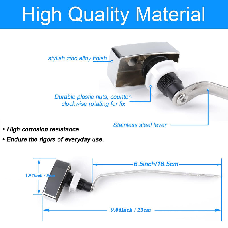 Toilet Flush Handle Replacement, Side Mount Toilet Tank Lever Fit for Kohler 85114-CP Trip Lever Kit, Polished Chrome 6.5inch Trip Lever