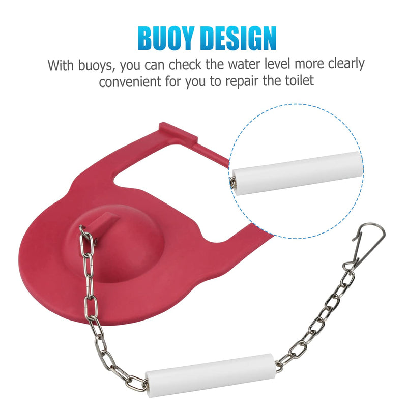 Kohler Toilet Flapper Replacement, 2 Pack Kohler Toilet Tank Parts Replaces Parts 84995 and 1000490 with Chain Hinges and 2 Plastic Buoys Ullnosoo for Water Saving Red