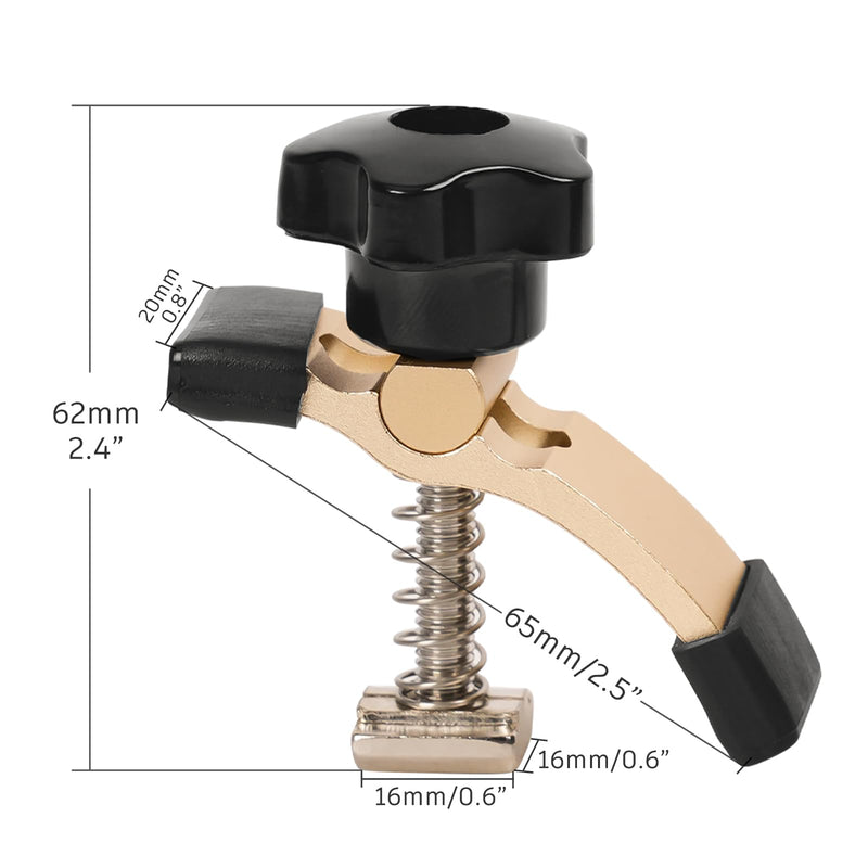 LUNYEE 2PCS Mini Hold Down Clamp Kit, CNC Router Clamp for Woodworking and Metalworking, Compatible with 3018 CNC Router Machine, 3018 Pro Max/ 3018-Pro Ultra, 2.5’’Lx 0.8’’Wx 2.4’’H
