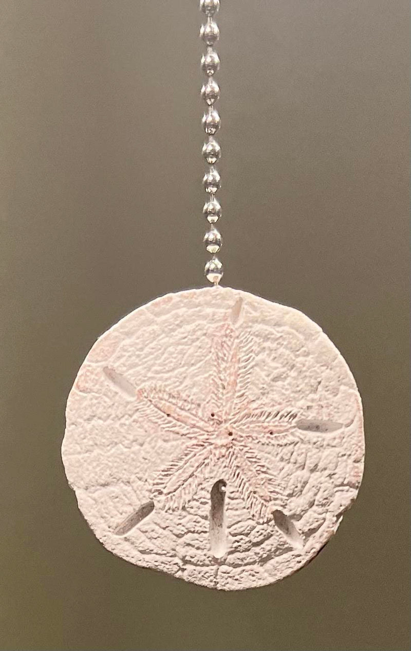 Realistic Large Sand Dollar Fan Pull - Beach Ocean Sea Shell Coastal Nautical Decor
