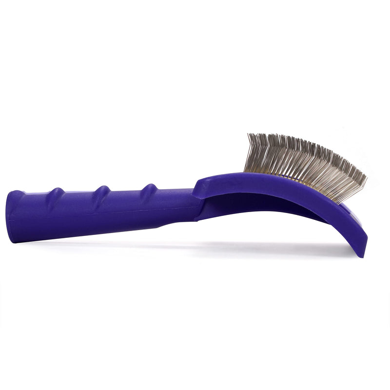 Chris Christensen Jelly Pet Slicker Brush, Universal, Soft Pins, Large, Purple - With Ice on Ice Finishing Spray, 16 oz - PawsPlanet Australia