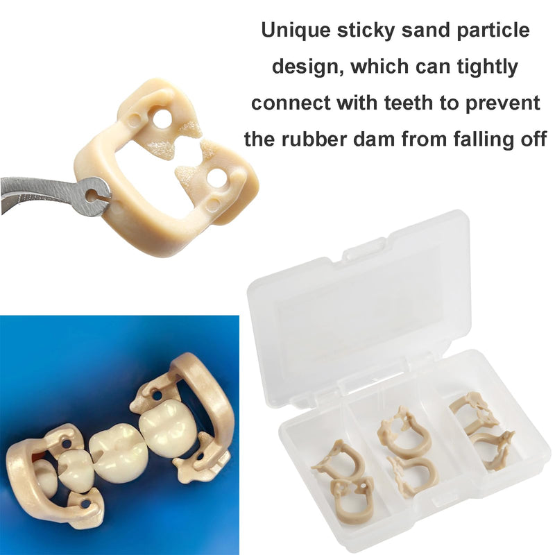 Dental Sectional Matrices Clip Dam Clamps Resin Rubber Barrier Clip Z1/Z2/Z4 Mixed Molar Teeth Repair Tools 6Pcs