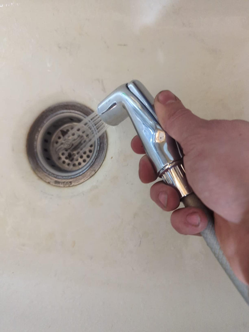 Universal Fit Sink Spray Attachment, Kitchen Side Sprayer Head, Pull Out Spray Head, Faucet Sprayer Replacement, Chrome