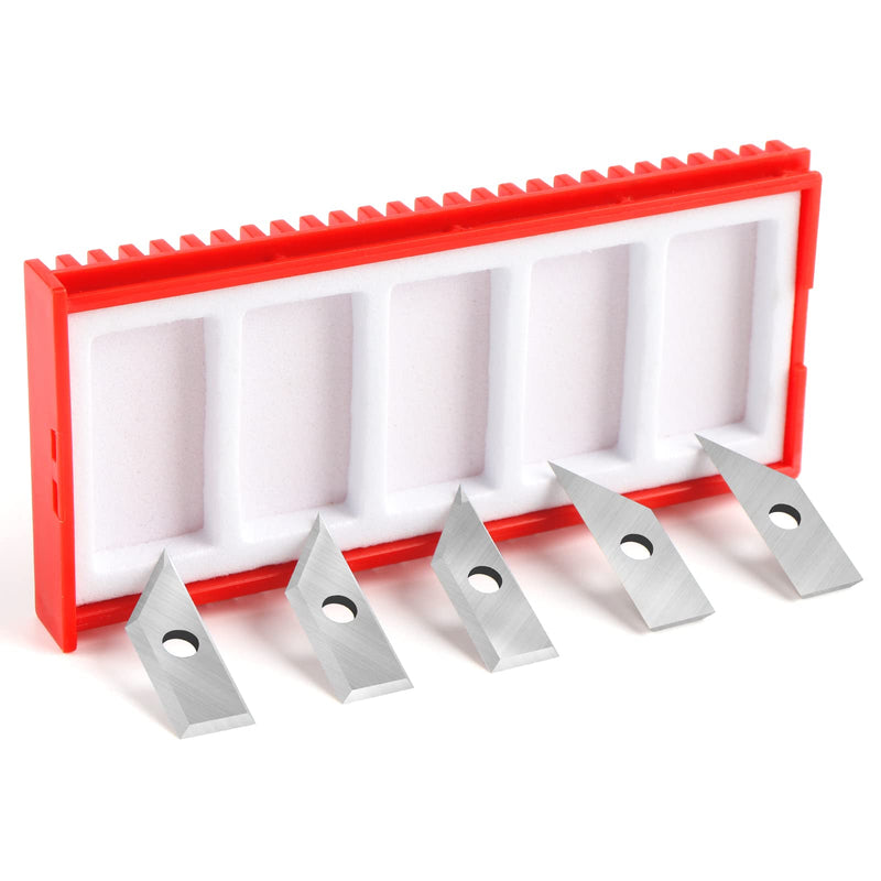 60 Degree Carbide Inserts for BINSTAK-B2301-1/4 Shank 60-Deg V Groove Router Bit - 5 PCS