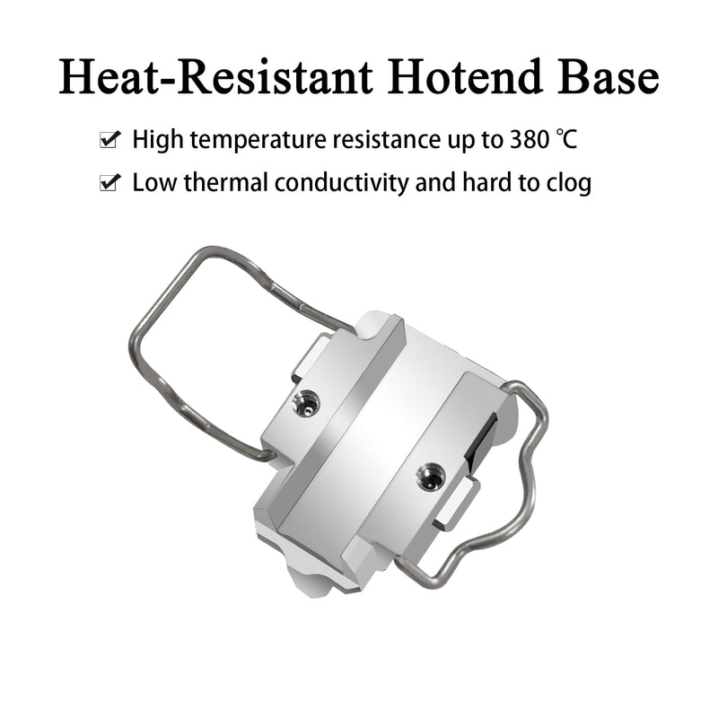 2PK Kobra X Hotend Heating Assembly Kit with Heater Cartridge & Thermistor | High-Temp Resistant, All-Metal Insulated Base Clip, Wear‑Resistant Stable Extrusion, Quick-Swap for Anycubic 3D Printer Parts 2PK