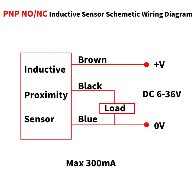 5Pcs NC Normally Close PNP Inductive Proximity Sensor Switch M12 Detector 4mm DC6V-36V 3 Wire LJ12A3-4-Z/AY
