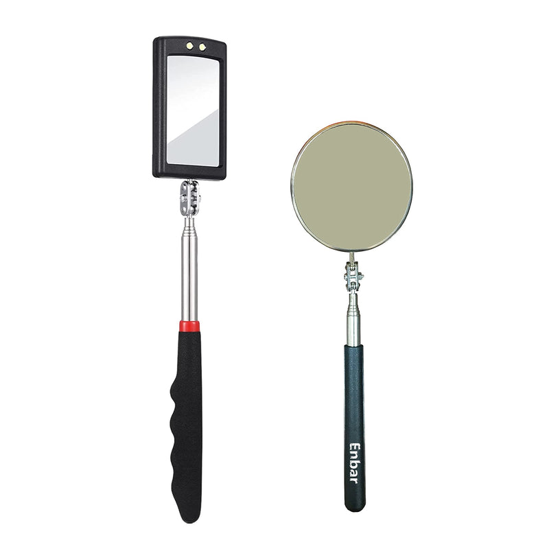 Telescoping Inspection Mirror Telescoping Flexible Inspection Mirror 360 Swivel car Inspection Mirror Mechanics Mirror on a Stick Diabetic Mirror for feet Mirror on a Stick