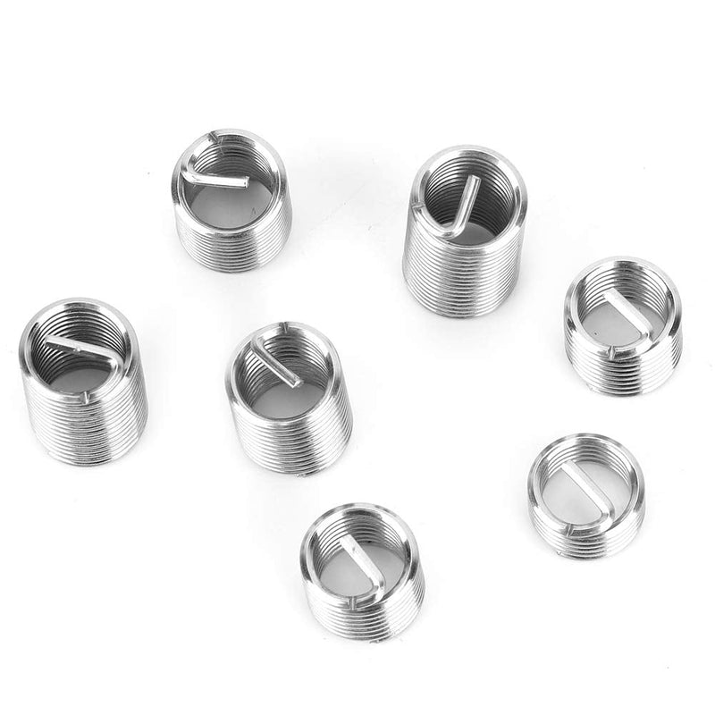 Coiled Wire Screws Sleeve 100Pcs M7x1 Coiled Wire Thread Repair Insert Sleeve Kit Stainless Steel Helicoil Type Screw Helical Threaded Inserts