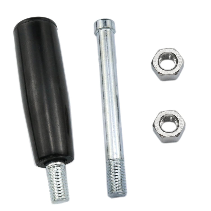 yukata Revolving Handle Lathe Hand Handle Boat Winch Handle Trailer Jack Handle Crank Handle M10 Threaded Handle Grips with Nut 2PCS