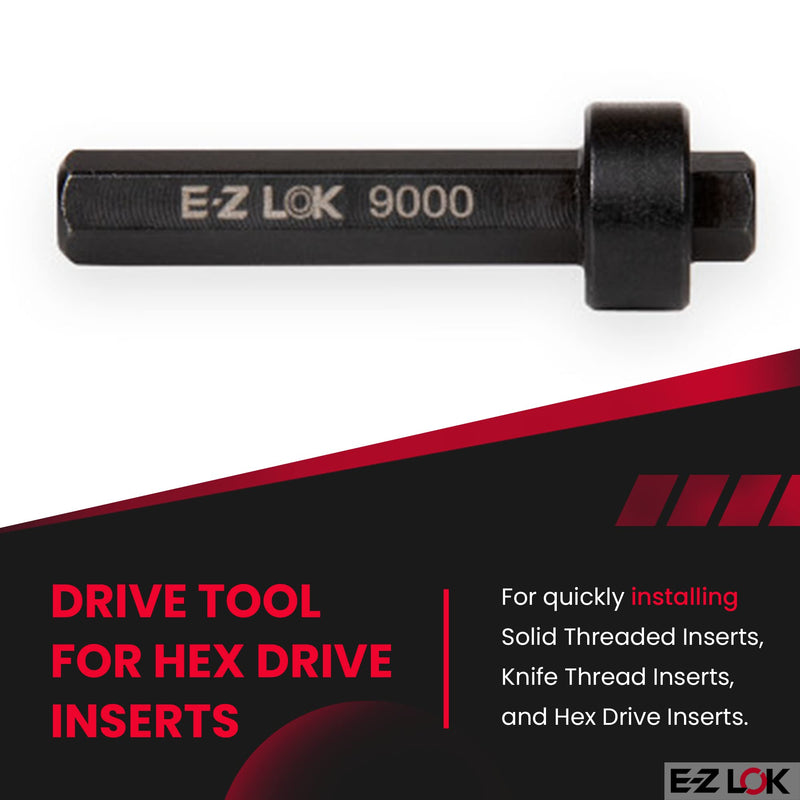 E-Z LOK-9000 Thread Insert Drive Tool For Hex Drive Threaded Inserts Installation Drill Install Tool, 1/4-20 Internal Threads
