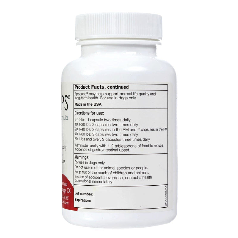 Apocaps CX Apoptogen Formula for Dogs , 90 Count (Pack of 1) - PawsPlanet Australia