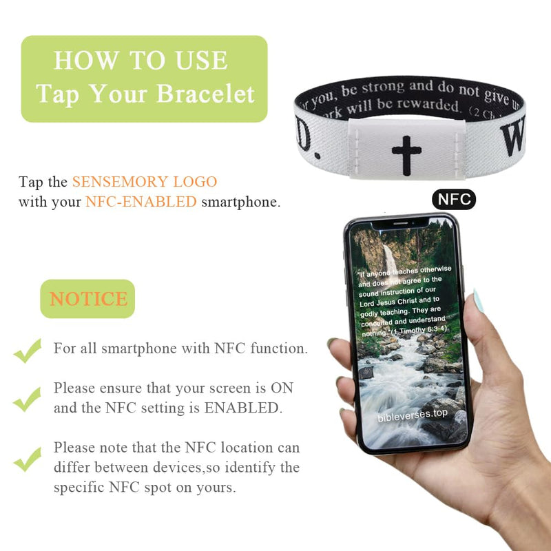 10Pack Wristbands Bible Verse Bracelets Scan, Christian Gifts for Women, Daily WWJD Jesus Scripture Bracelets, Christmas Wristband Bracelet for Men Mom (10Pack) 10Pack